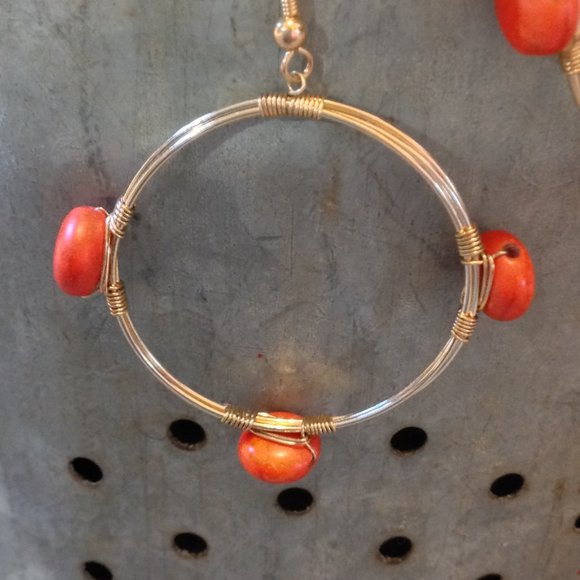 3/$15: Boho Gold Round Earrings - Picture 2 of 3